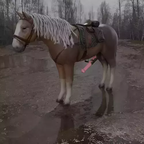 horse  PBR low-poly full rigged