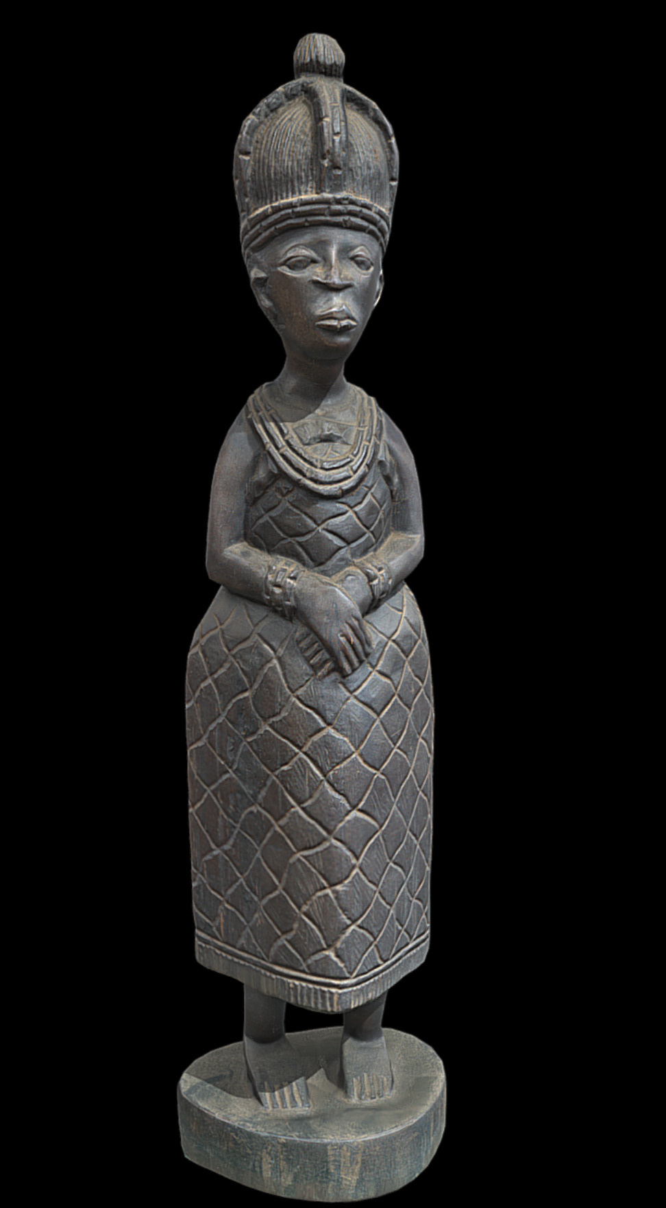 Benin Queen Stand Low-poly 3D model_6