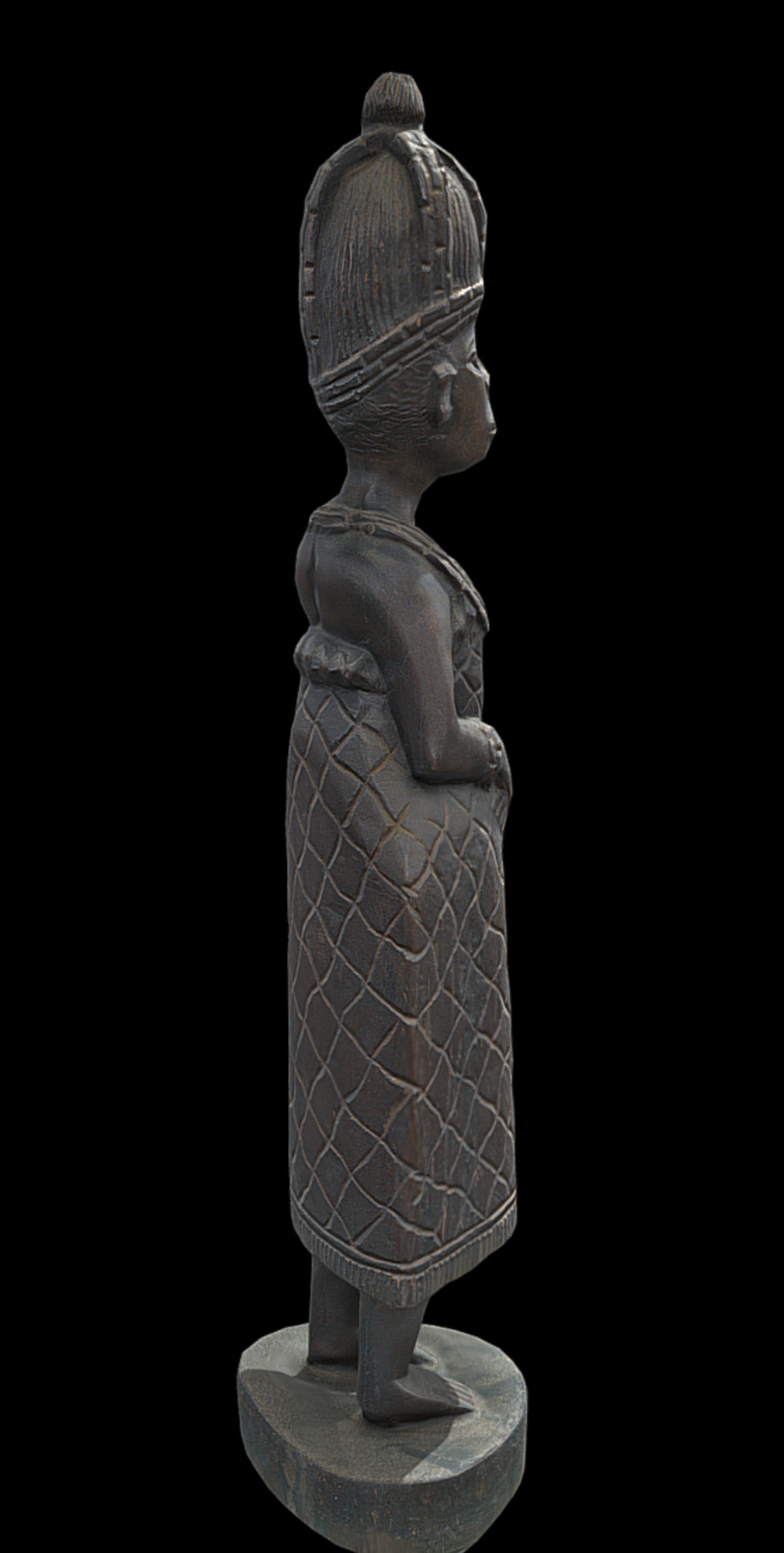 Benin Queen Stand Low-poly 3D model_5