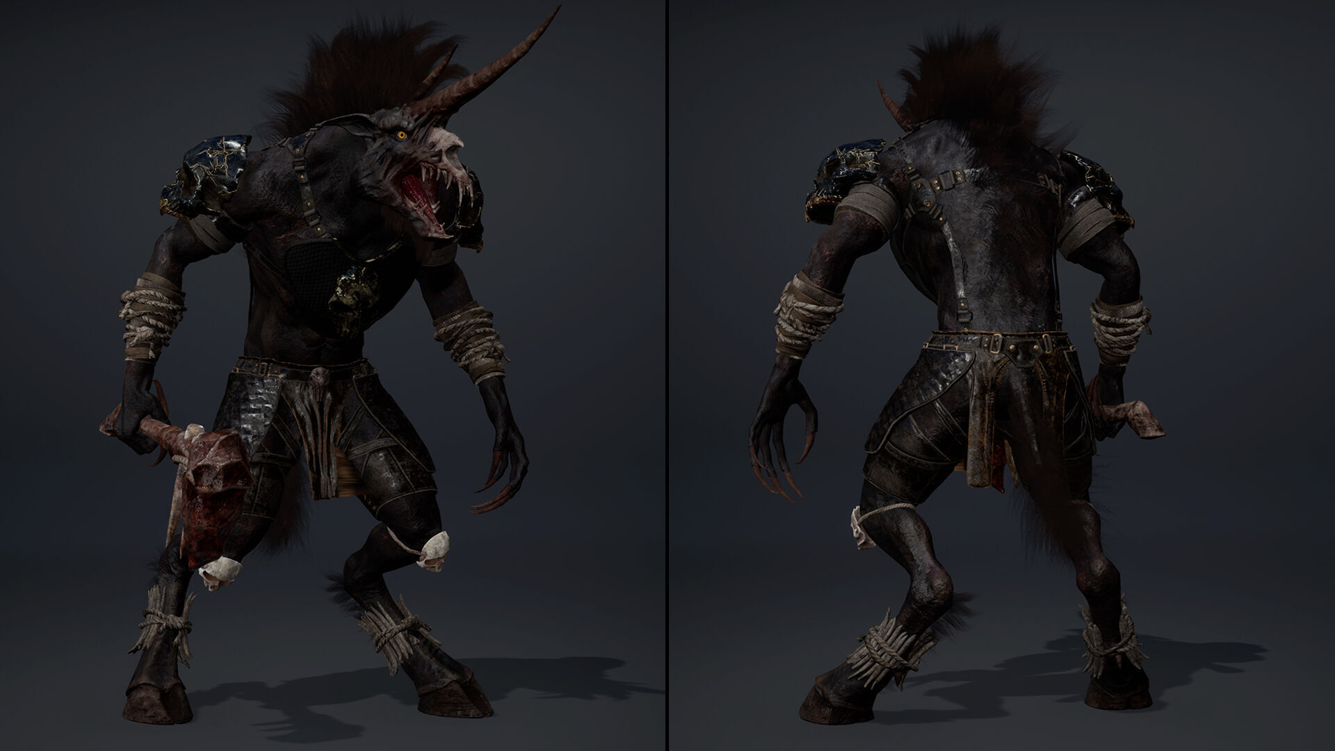 Ashen Barbarian Low-poly 3D model_18