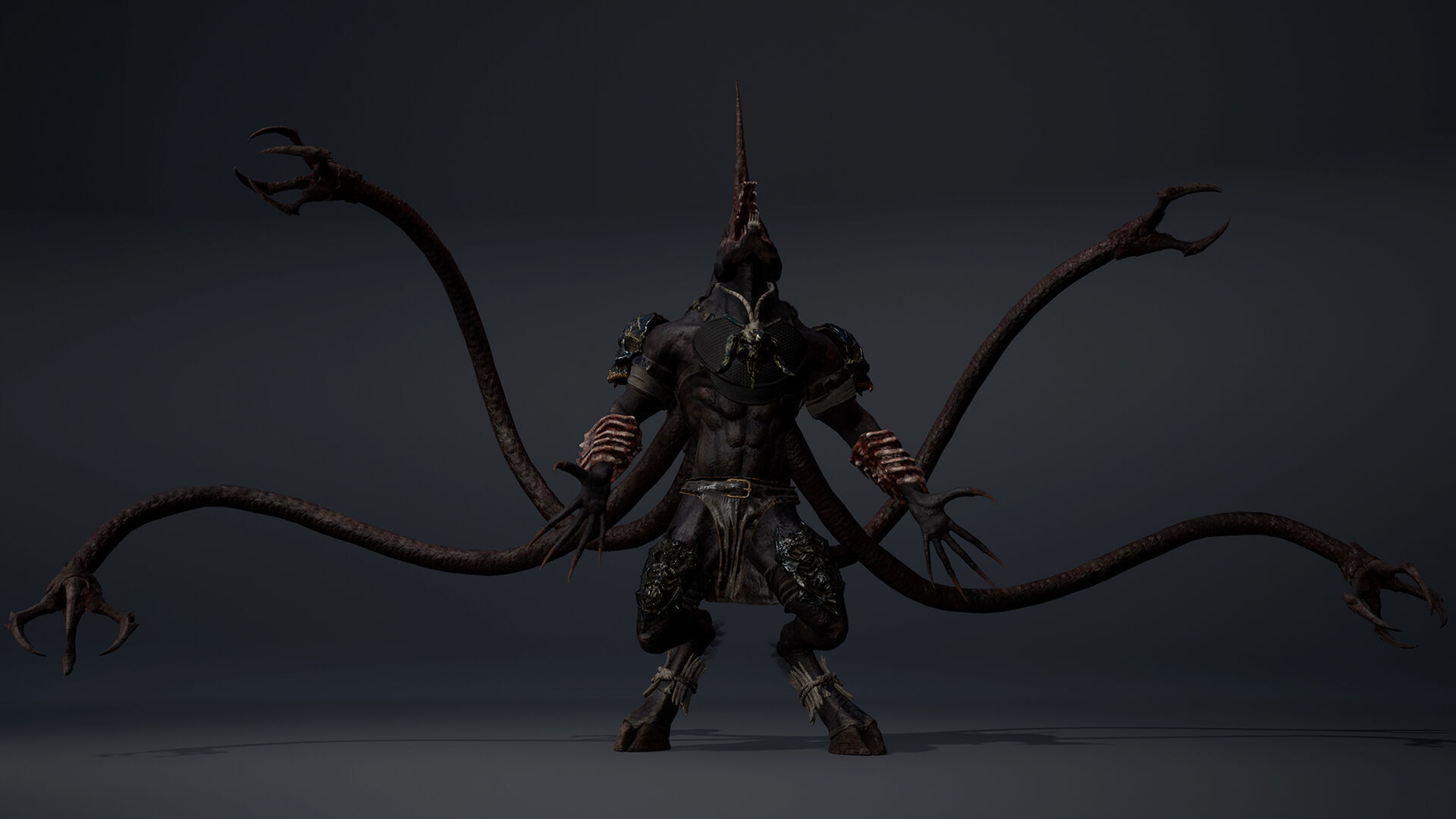 Ashen Barbarian Low-poly 3D model_39