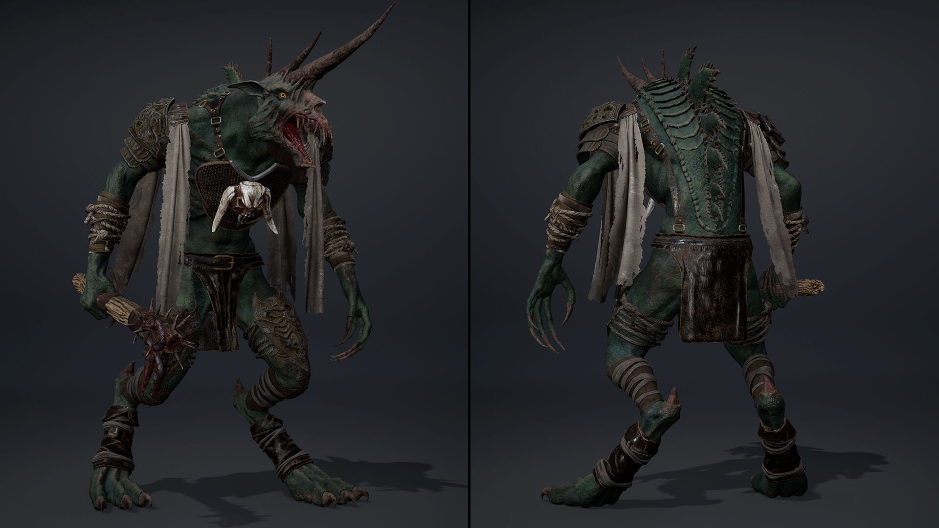 Ashen Barbarian Low-poly 3D model_15