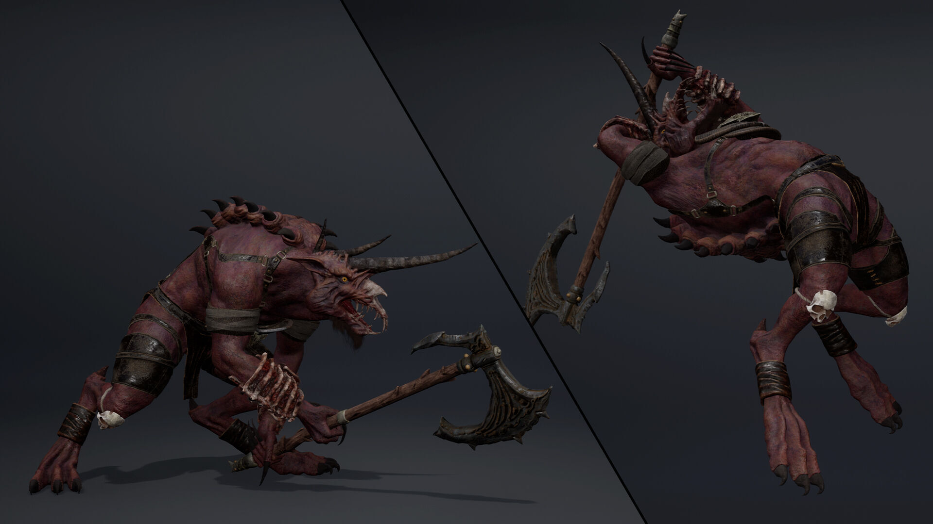 Ashen Barbarian Low-poly 3D model_24