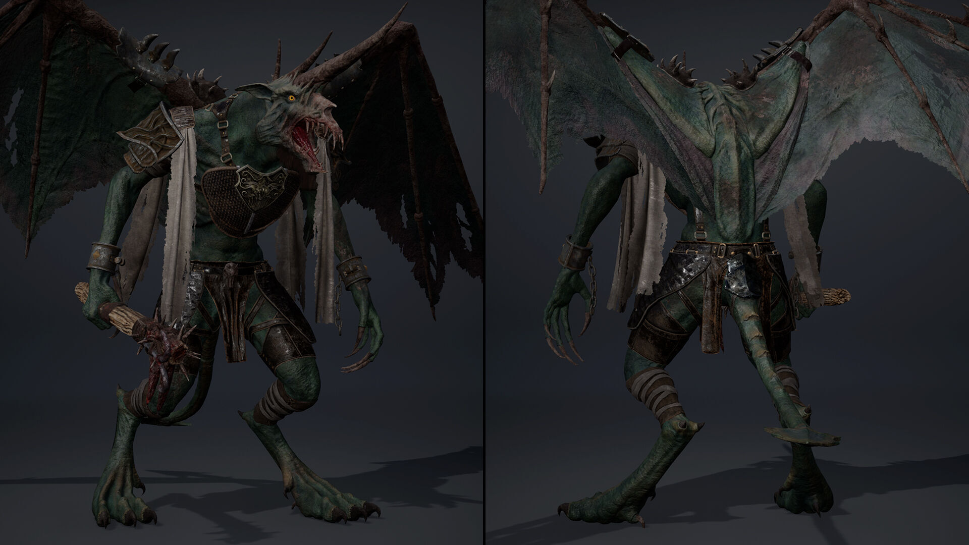 Ashen Barbarian Low-poly 3D model_29