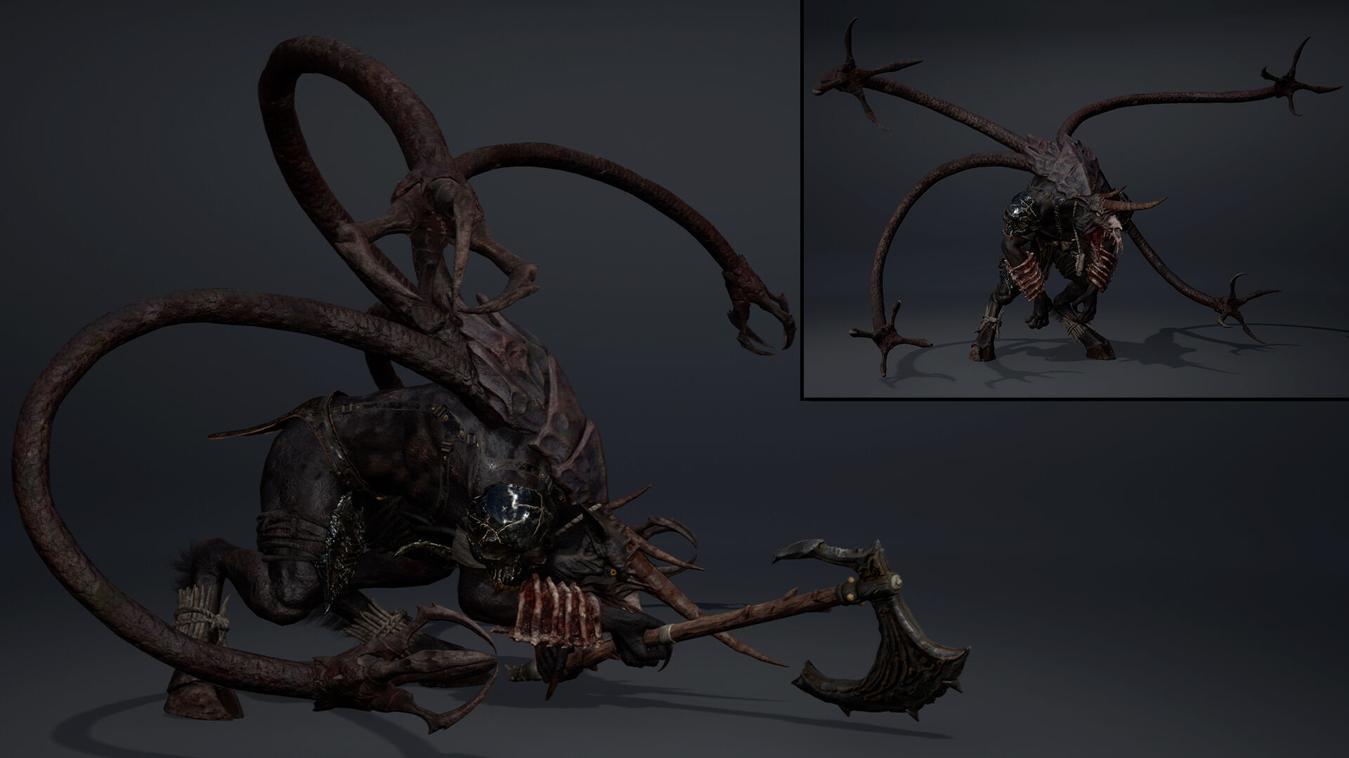 Ashen Barbarian Low-poly 3D model_38