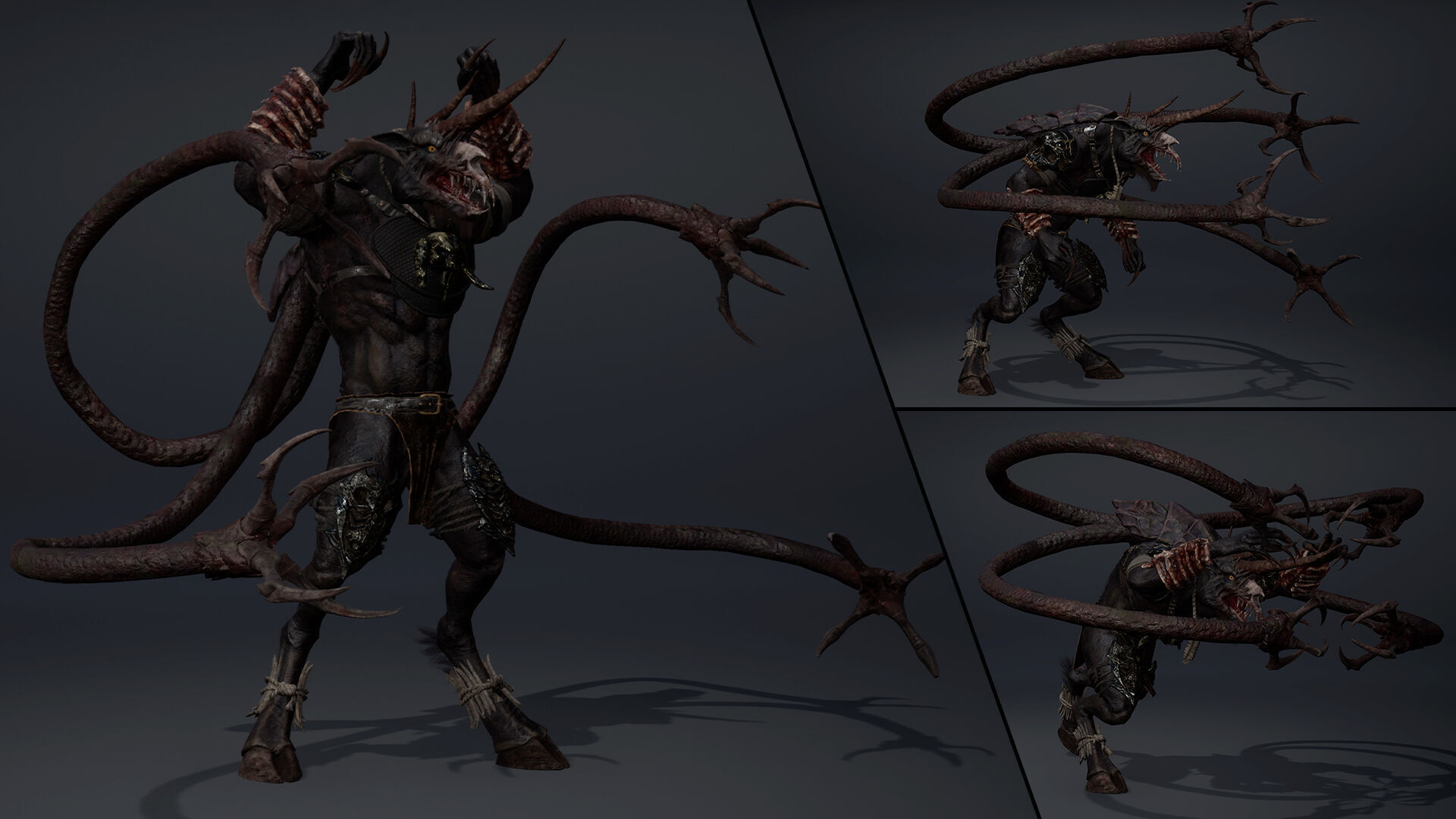 Ashen Barbarian Low-poly 3D model_37