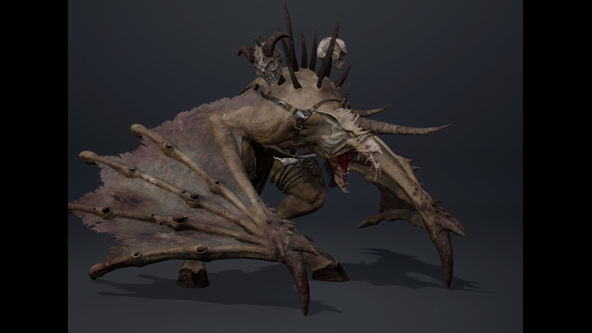 Ashen Barbarian Low-poly 3D model_45