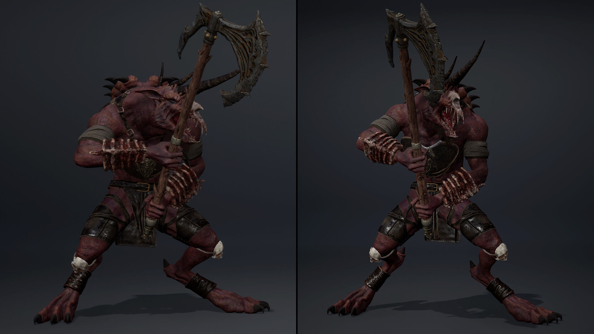 Ashen Barbarian Low-poly 3D model_23