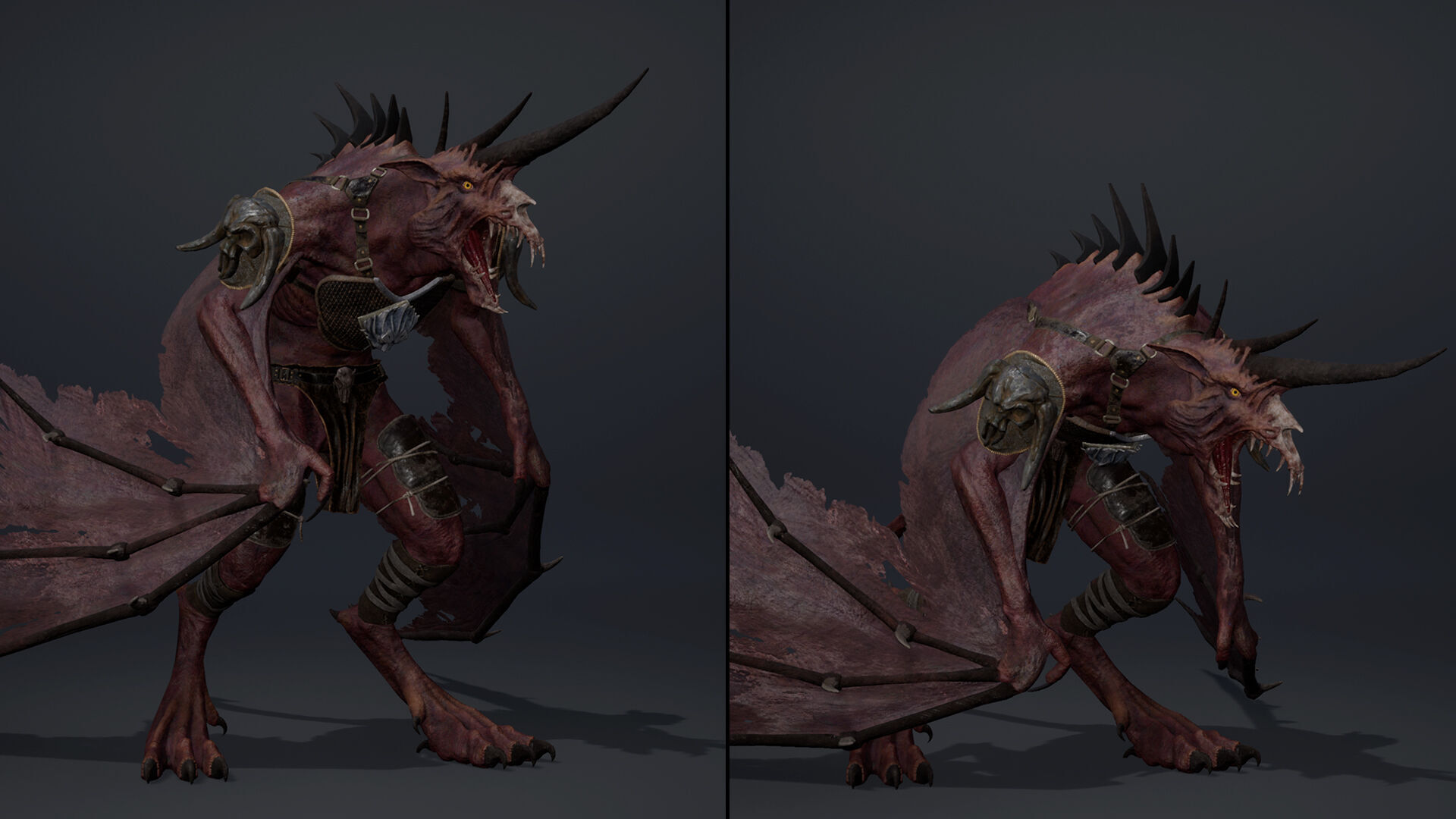 Ashen Barbarian Low-poly 3D model_42