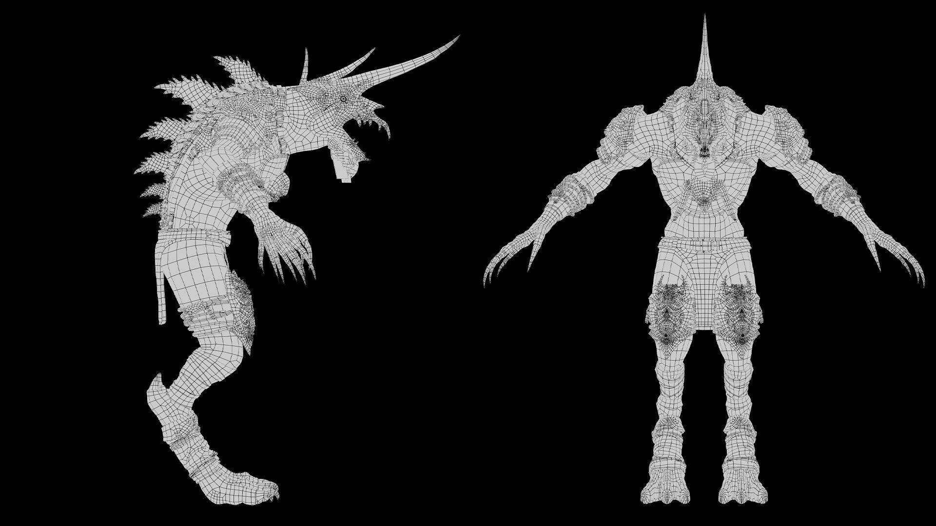 Ashen Barbarian Low-poly 3D model_50