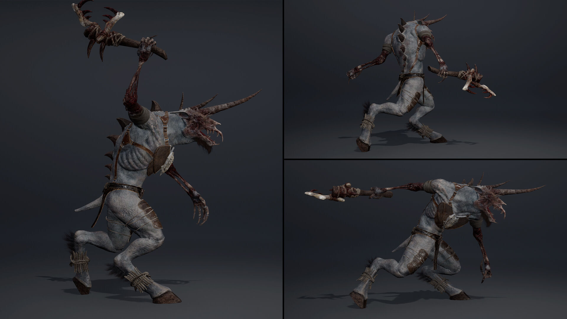 Ashen Barbarian Low-poly 3D model_28