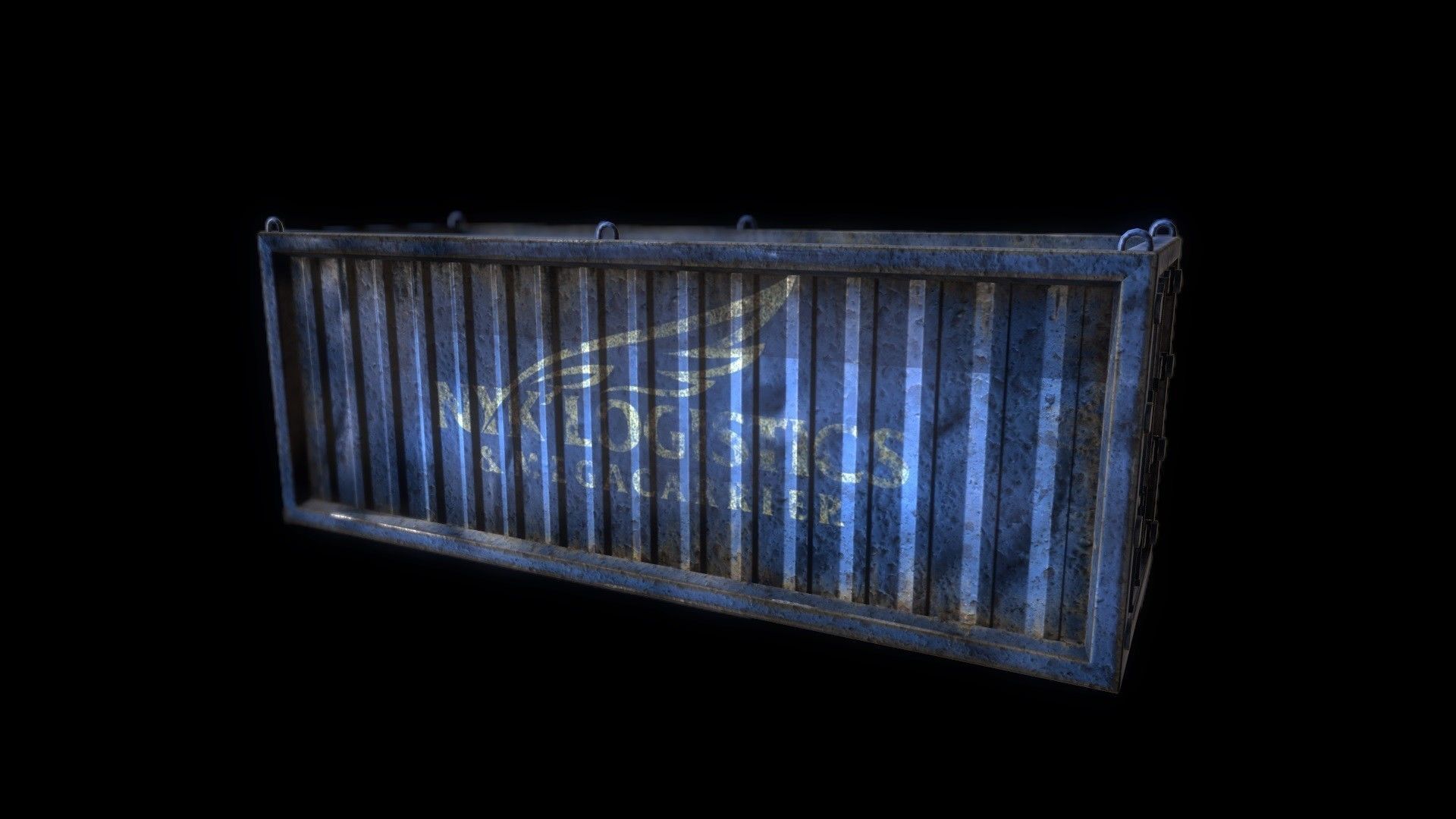 Containers nw creeks exterminator sign Low-poly 3D model_1