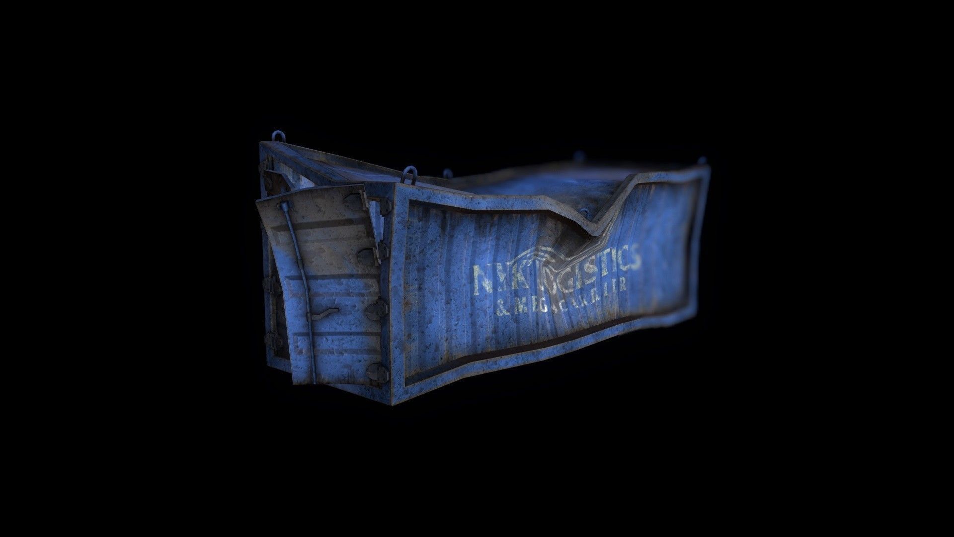 Containers nw creeks exterminator sign Low-poly 3D model_2