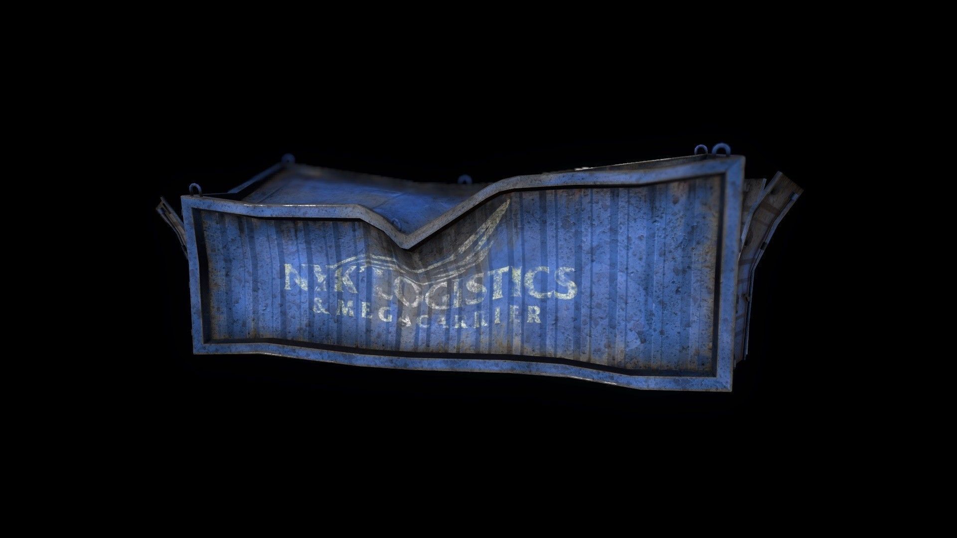 Containers nw creeks exterminator sign Low-poly 3D model_5