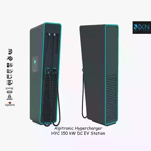 Alpitronic Hypercharger HYC 150 kW DC EV Station 3D model