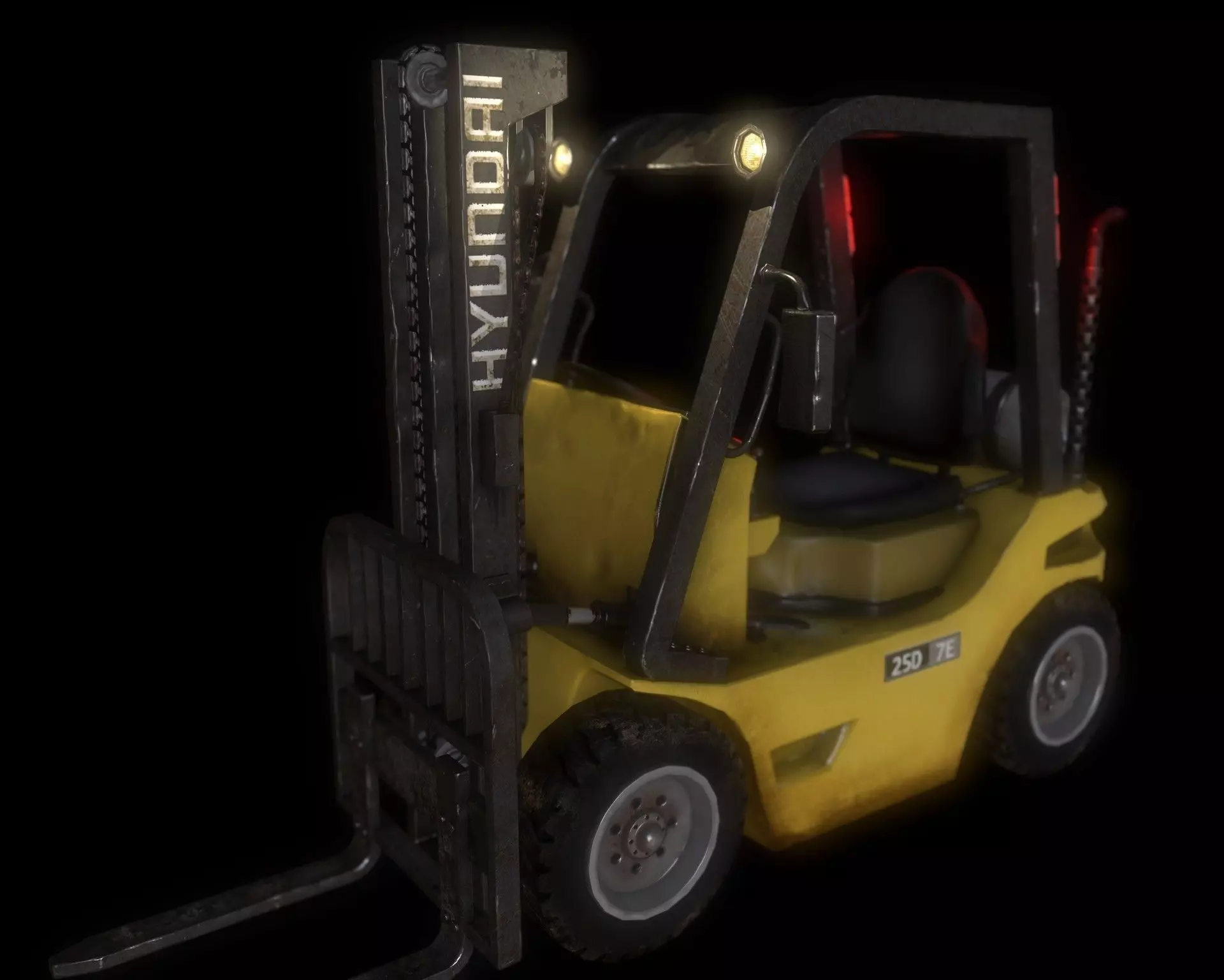 Forklifts forklift Low-poly 3D model_0
