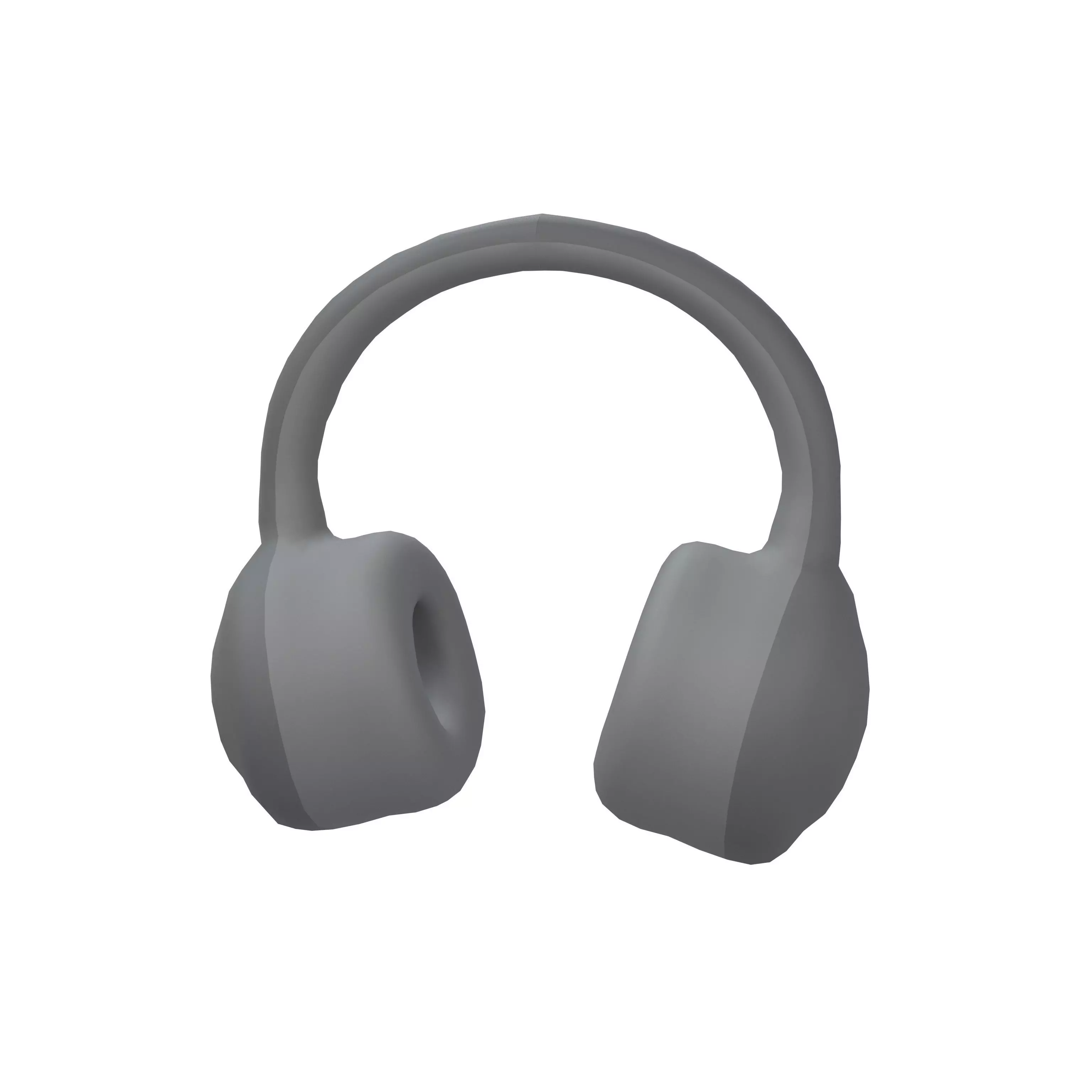 Earphone Headset Icon v1 001 Low-poly 3D model_0