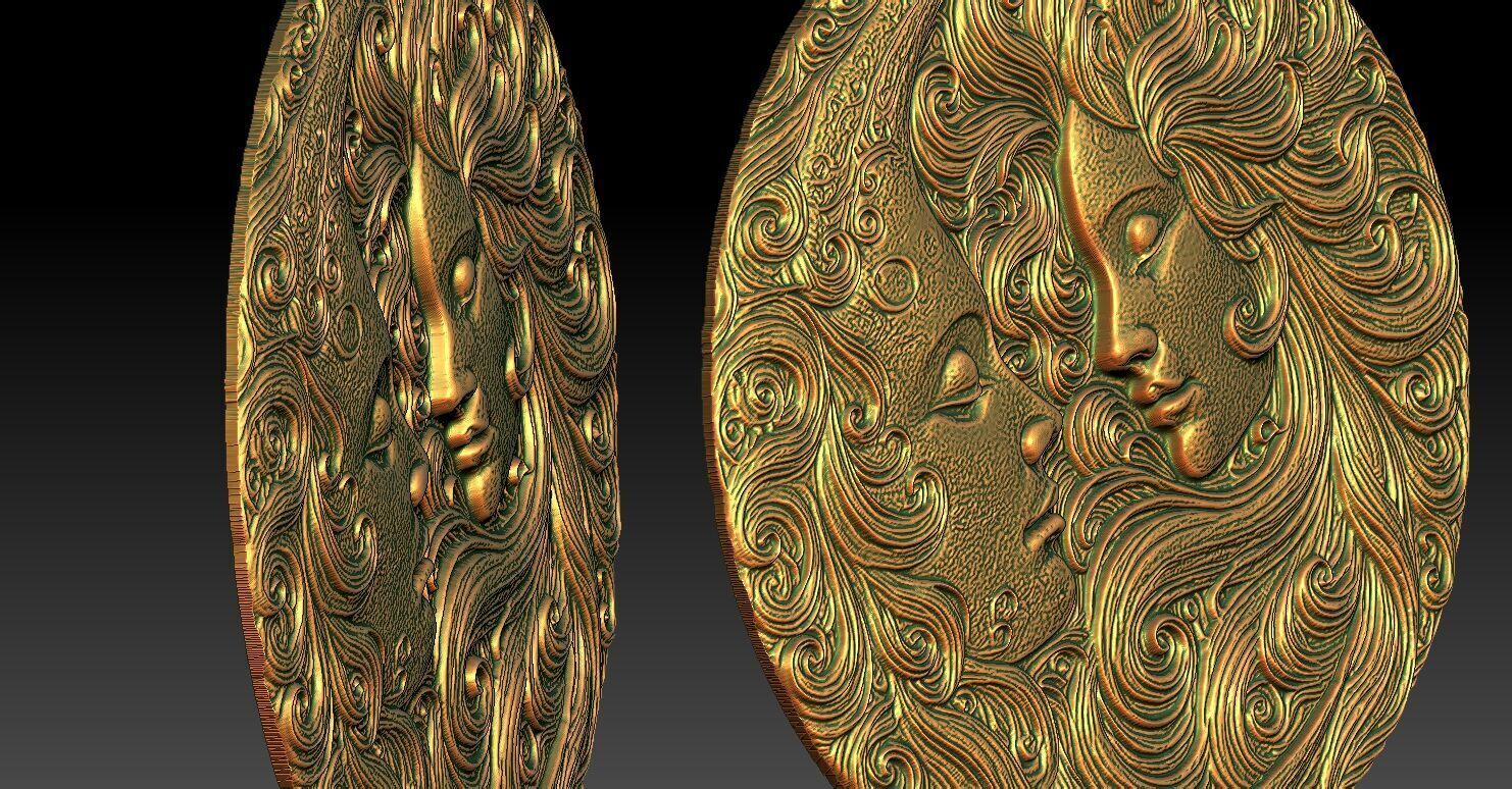 1 circle decoration CNC Relief Model 3D print model_6