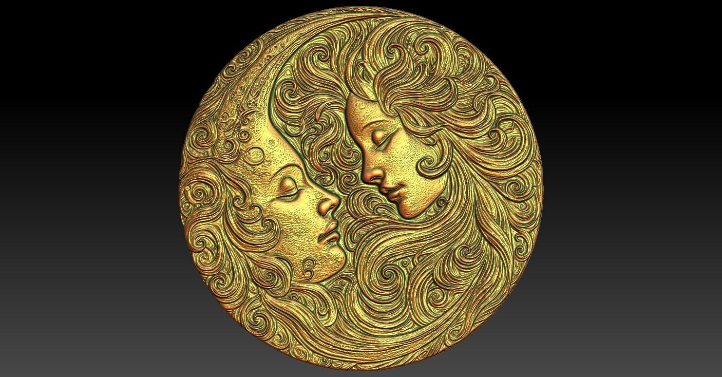 1 circle decoration CNC Relief Model 3D print model_1