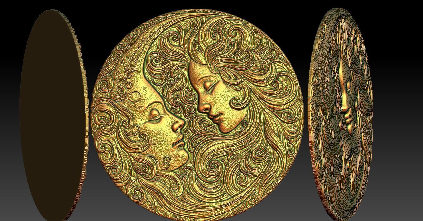 1 circle decoration CNC Relief Model 3D print model_4