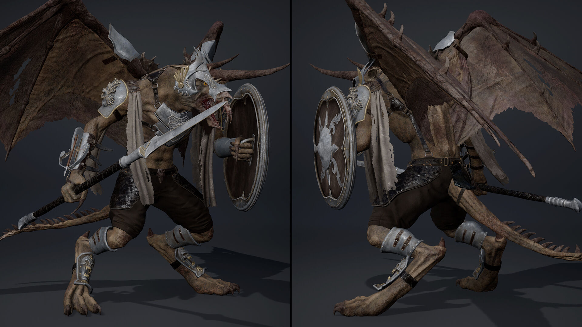 Ashen Spearman Low-poly 3D model_28