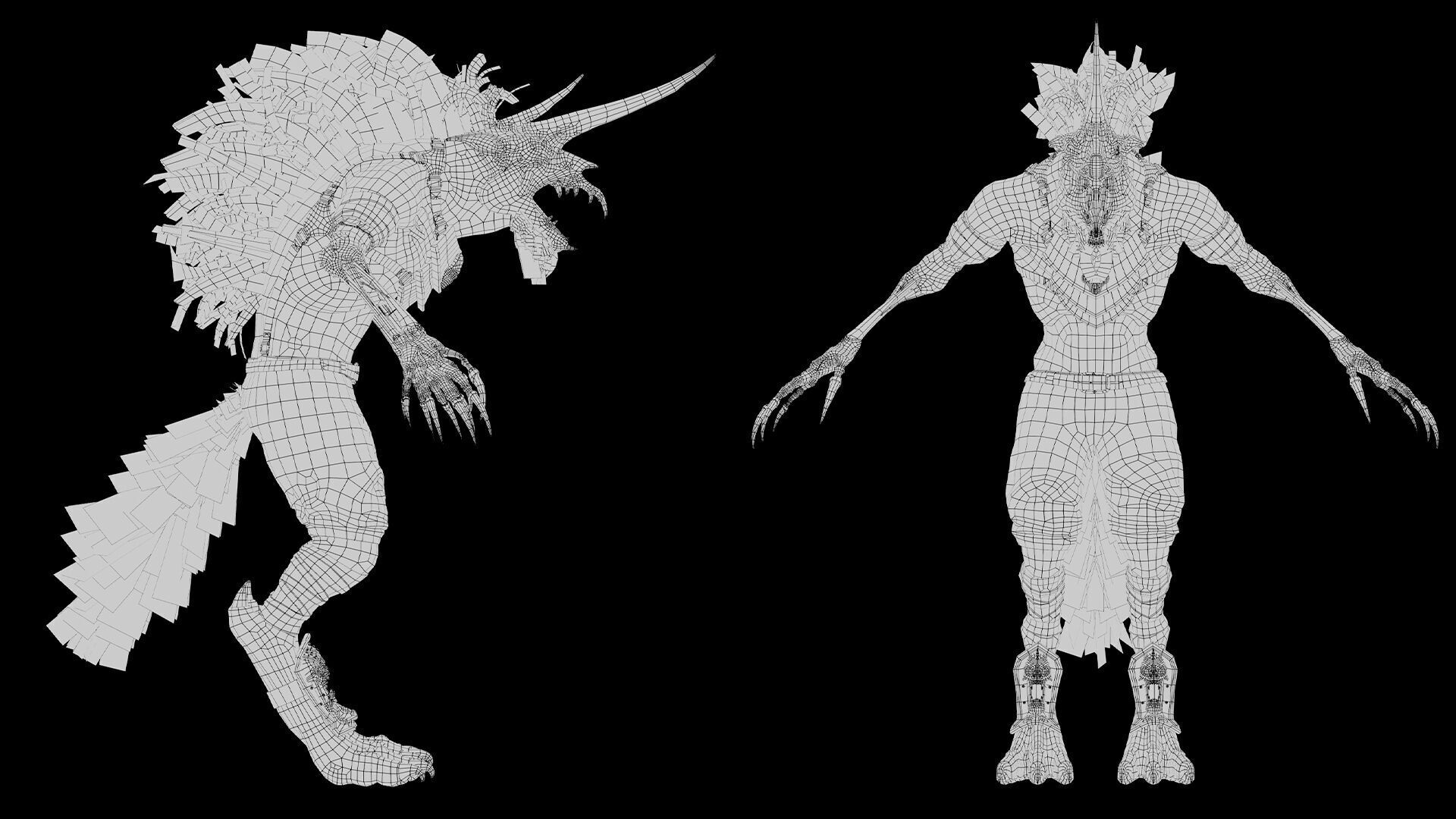 Ashen Spearman Low-poly 3D model_49