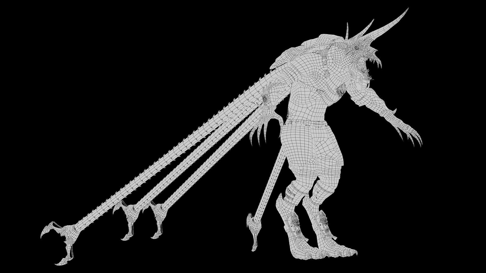 Ashen Spearman Low-poly 3D model_53