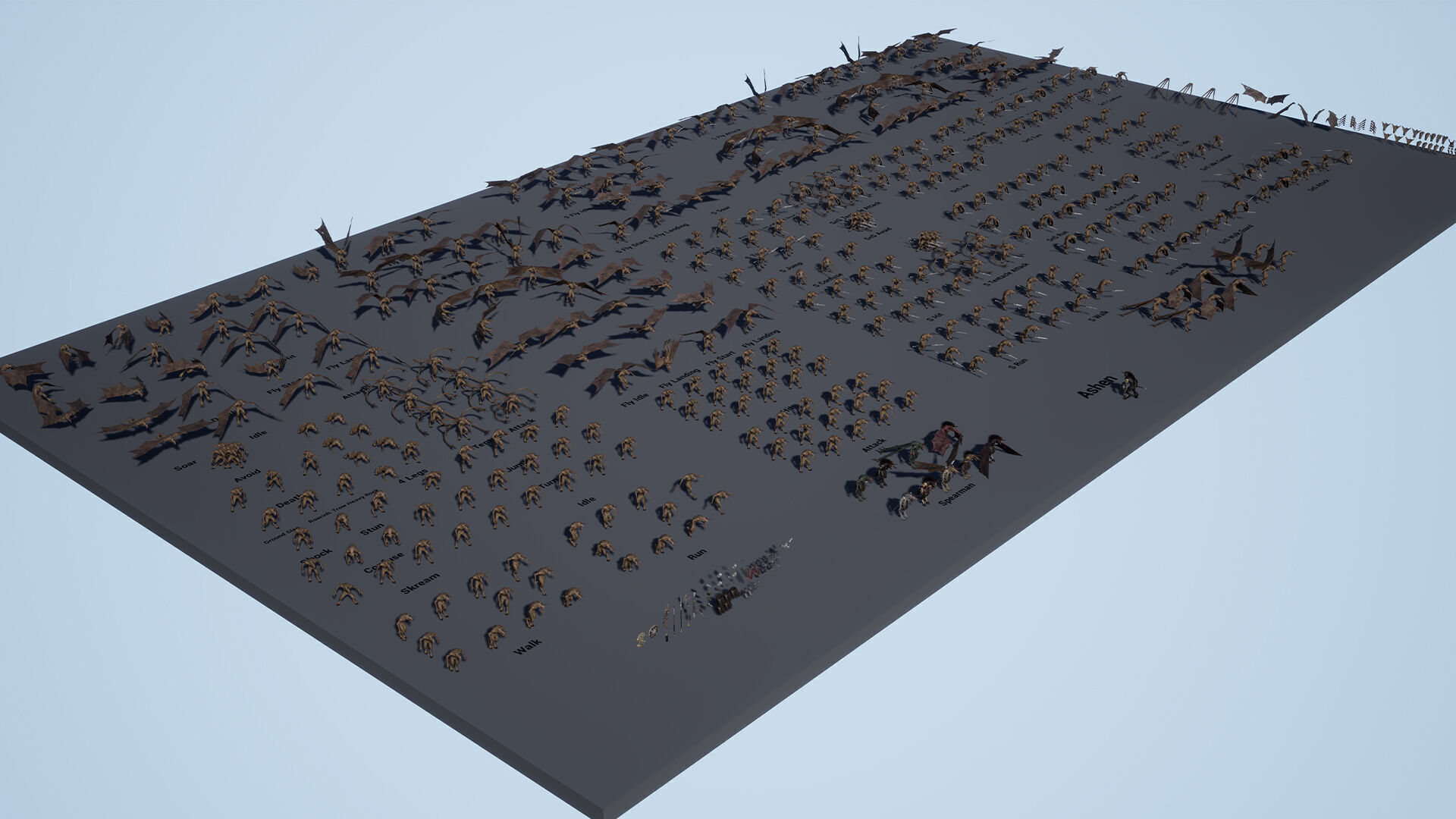 Ashen Spearman Low-poly 3D model_13