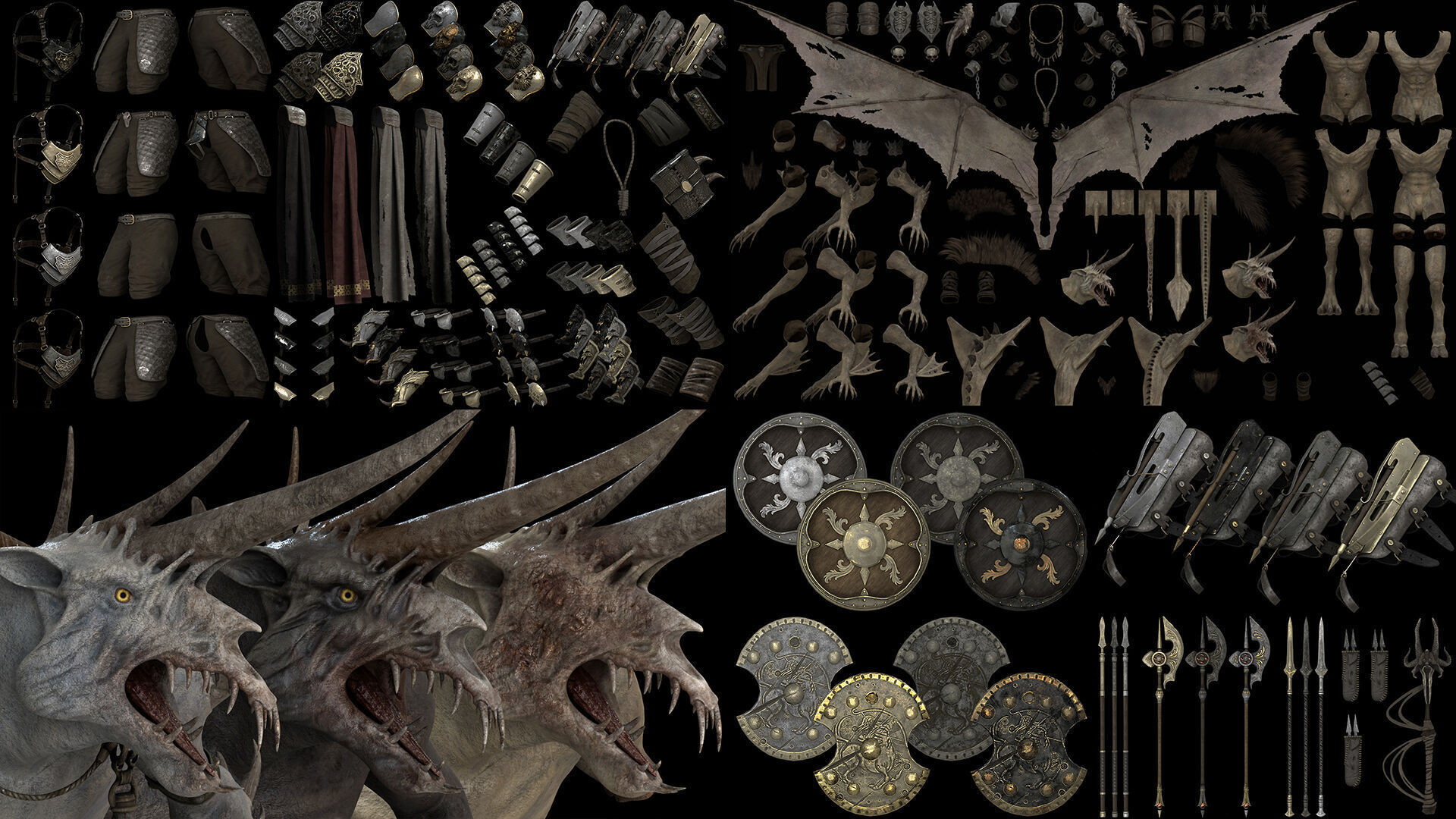 Ashen Spearman Low-poly 3D model_12