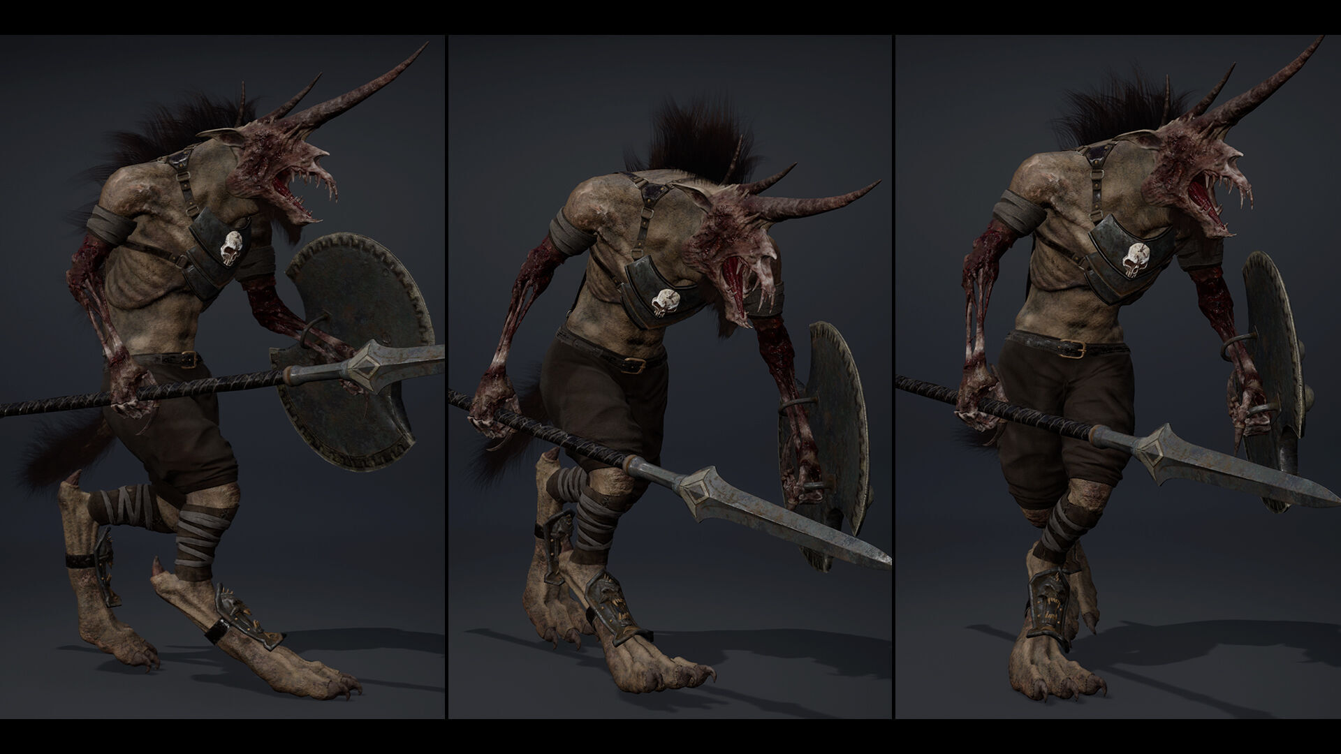 Ashen Spearman Low-poly 3D model_35