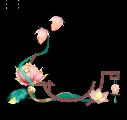 peach blossom chair  Arena of Valor Low-poly 3D model