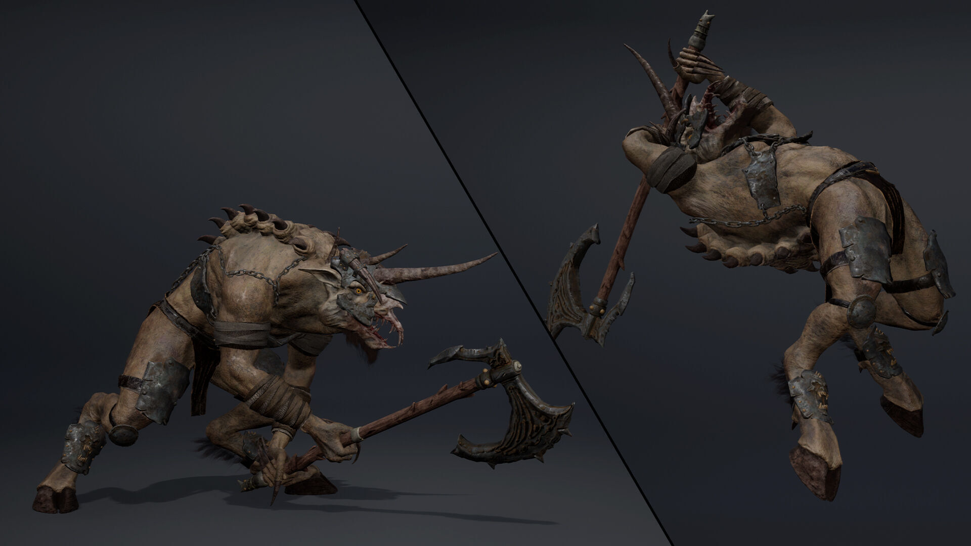 Ashen Brutal Warrior Low-poly 3D model_30