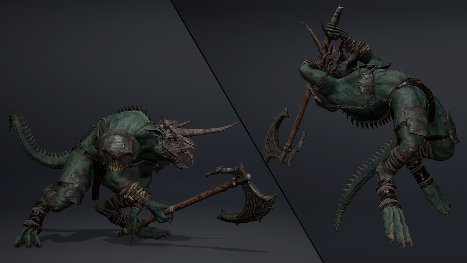 Ashen Brutal Warrior Low-poly 3D model_21