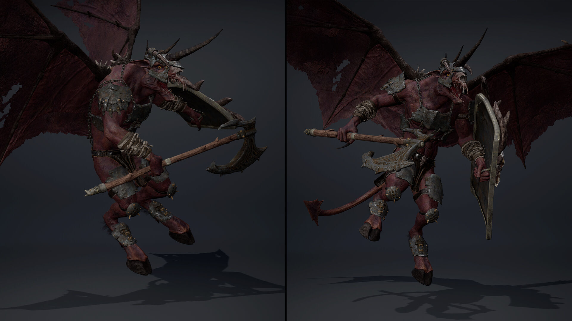 Ashen Brutal Warrior Low-poly 3D model_32