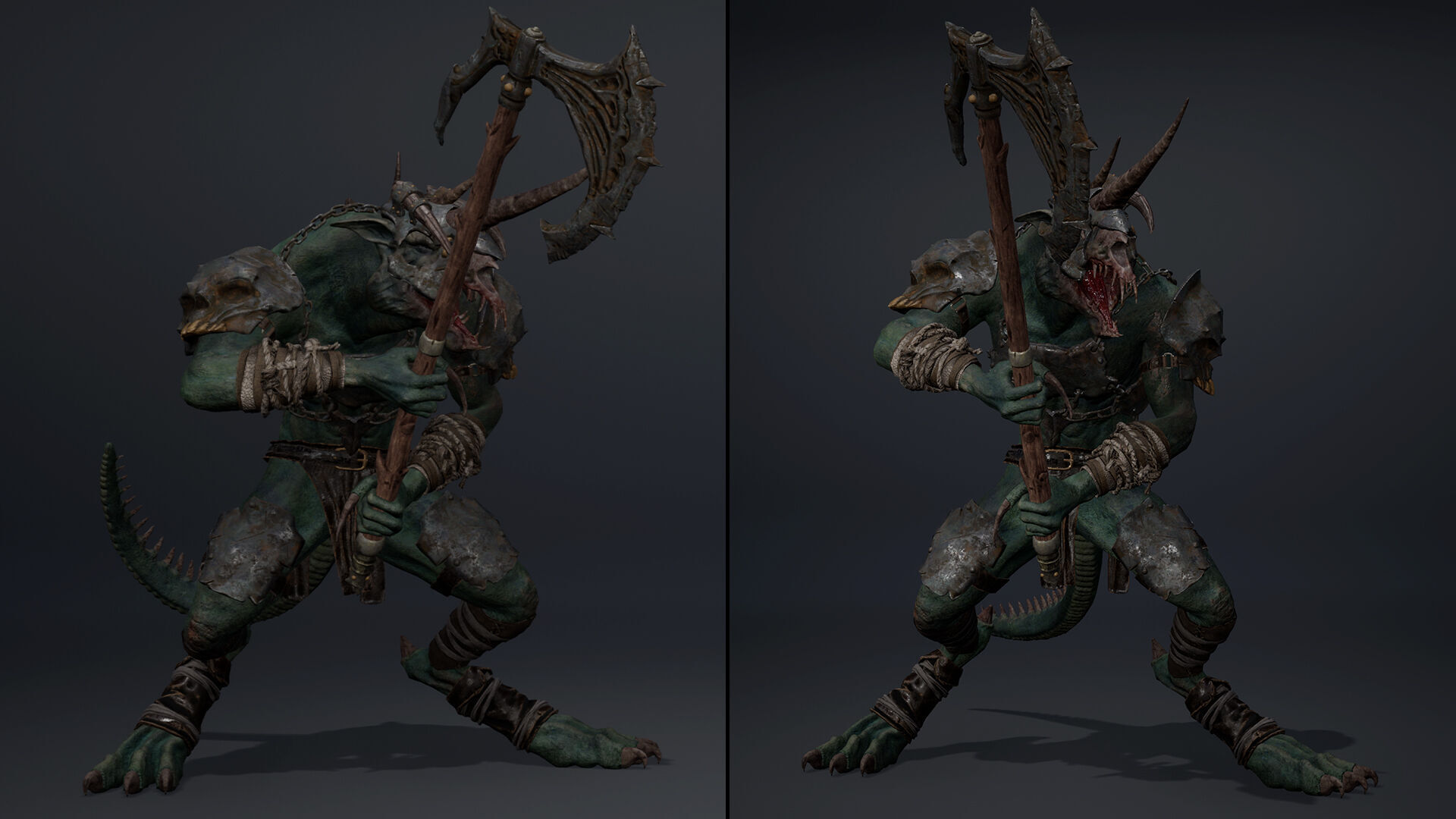 Ashen Brutal Warrior Low-poly 3D model_22