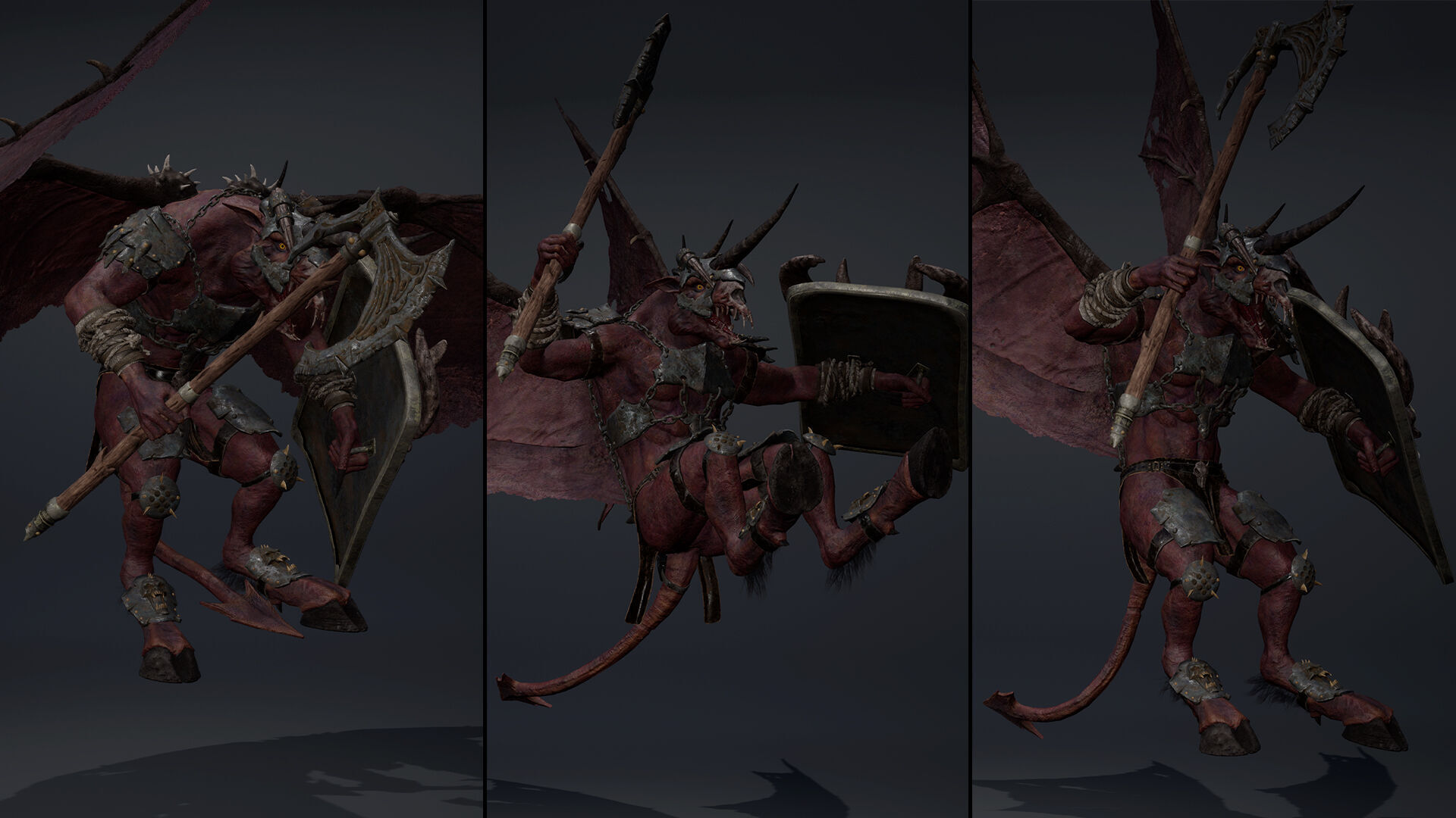 Ashen Brutal Warrior Low-poly 3D model_34