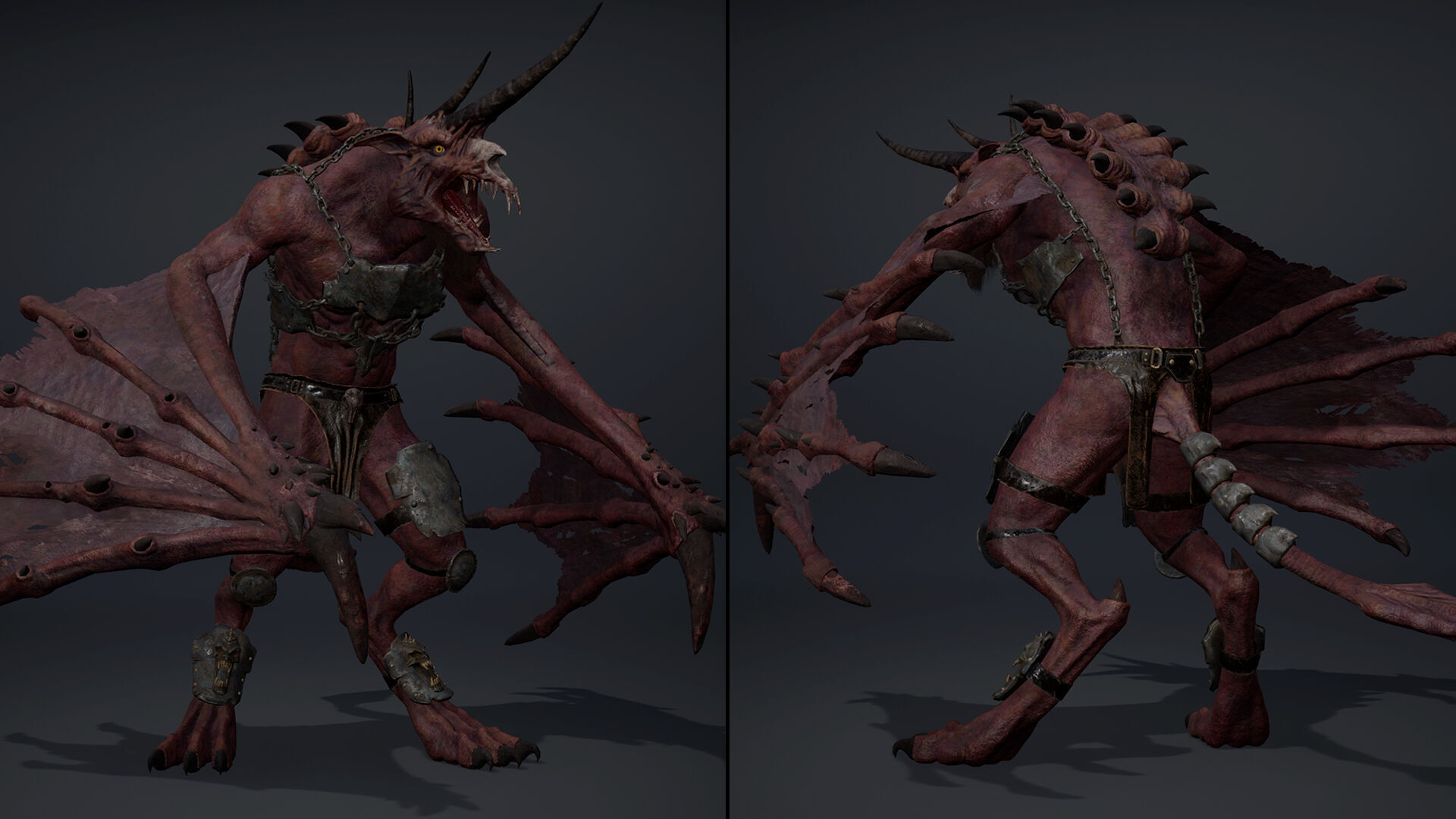 Ashen Brutal Warrior Low-poly 3D model_48