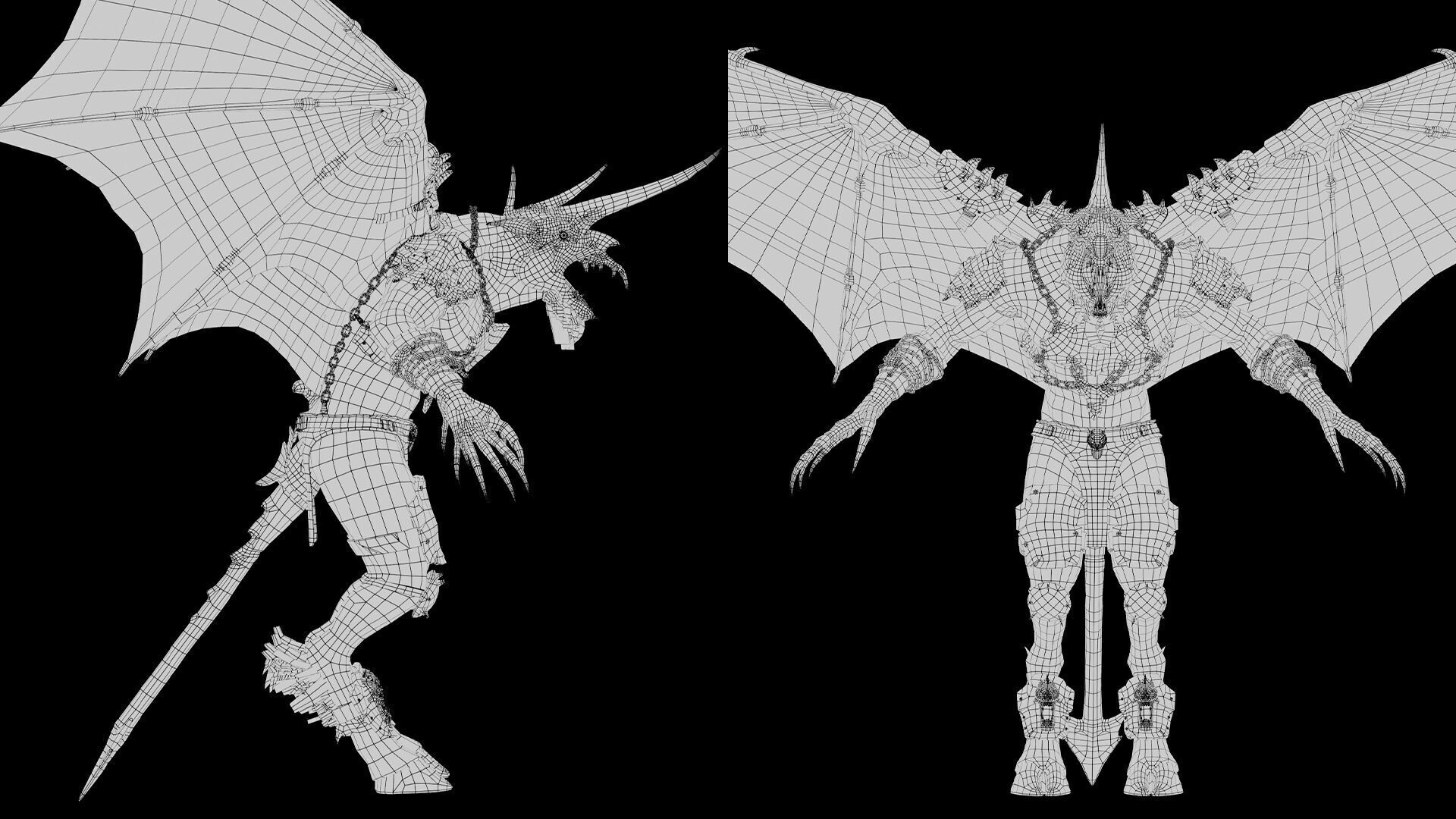 Ashen Brutal Warrior Low-poly 3D model_59