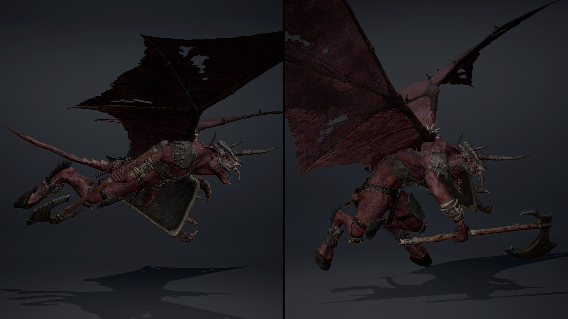 Ashen Brutal Warrior Low-poly 3D model_35