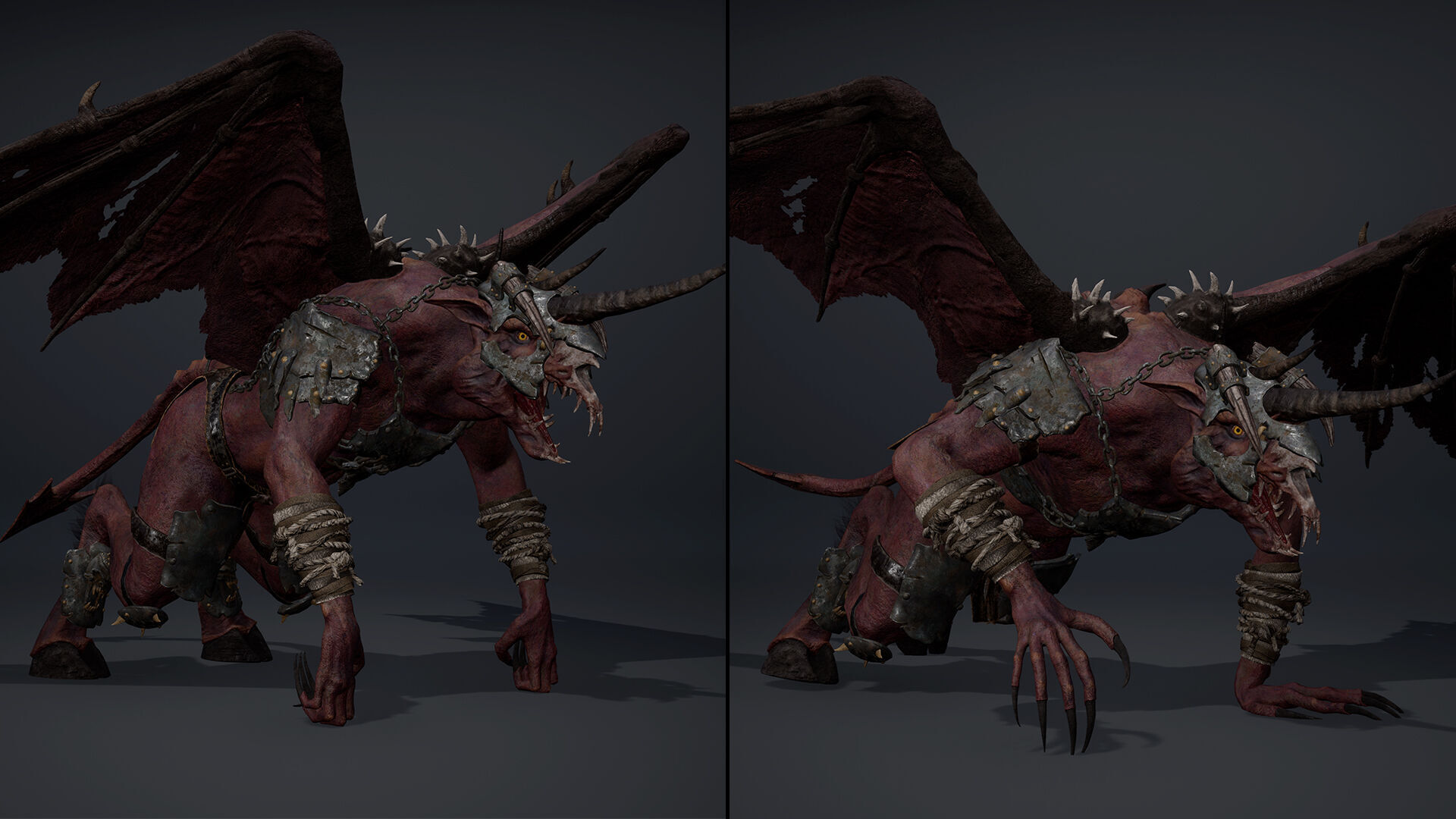 Ashen Brutal Warrior Low-poly 3D model_33