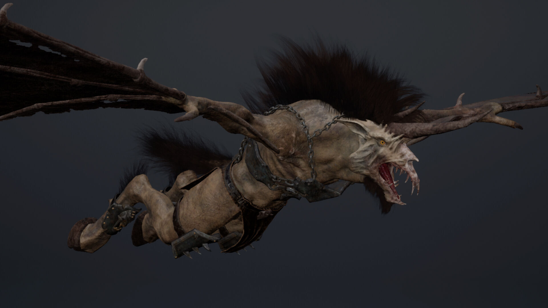 Ashen Brutal Warrior Low-poly 3D model_47