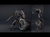 Ashen Brutal Warrior Low-poly 3D model_2