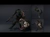 Ashen Brutal Warrior Low-poly 3D model_3