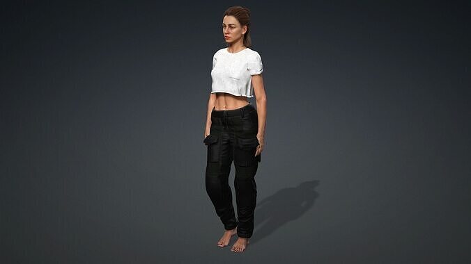 Detailed Female 3D Model with Clean Topology 3D model