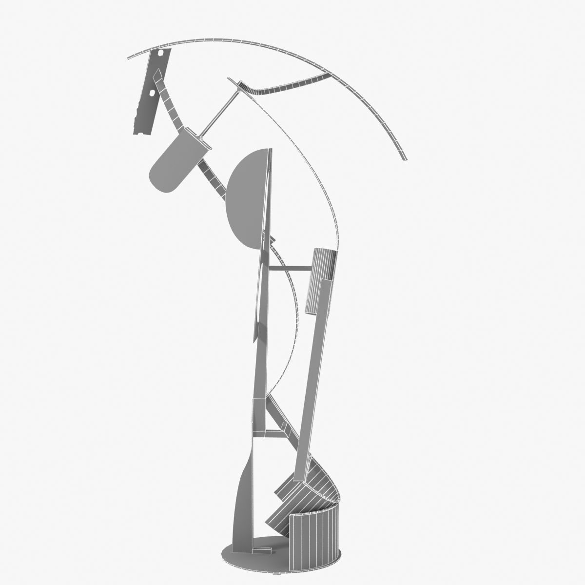 Alex Corno Dancing Star abstract metal sculpture 3D model_6