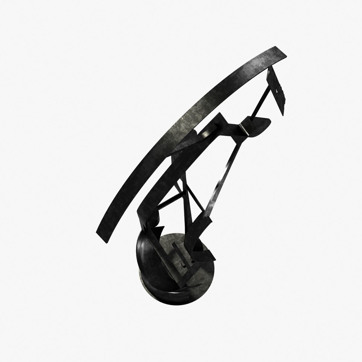 Alex Corno Dancing Star abstract metal sculpture 3D model_2