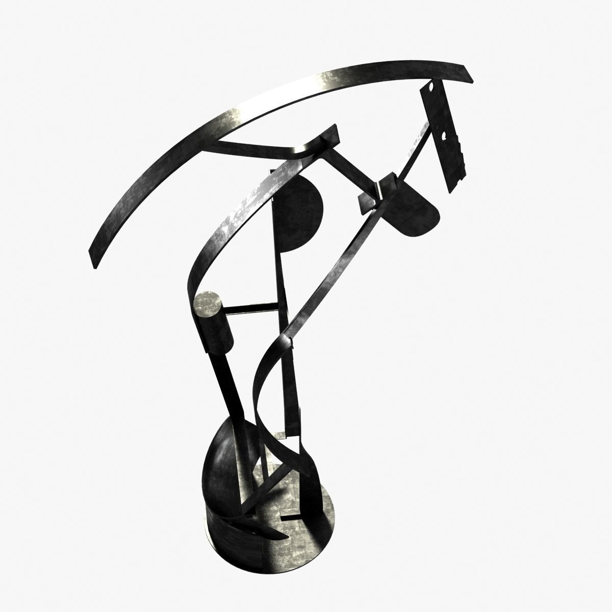 Alex Corno Dancing Star abstract metal sculpture 3D model_1