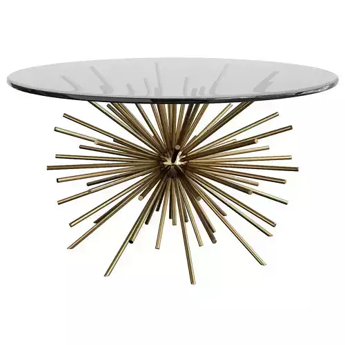 Starburst Coffee Table Blackened Brass Low-poly 3D model