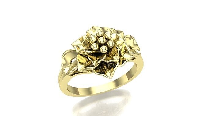 Rings flowers F47323 3D print model