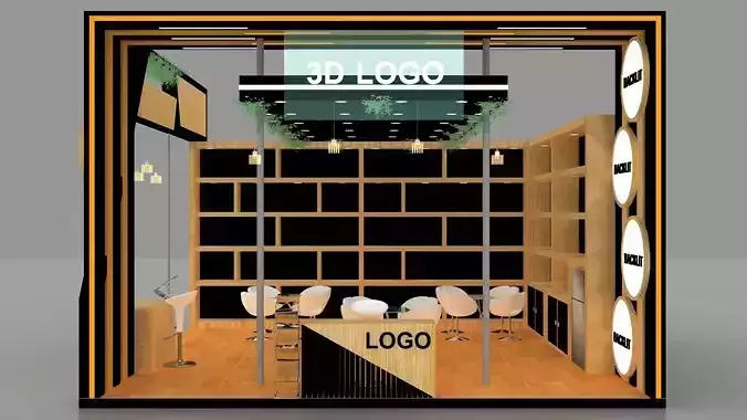 Modern Exhibition Stall Booth 3D 